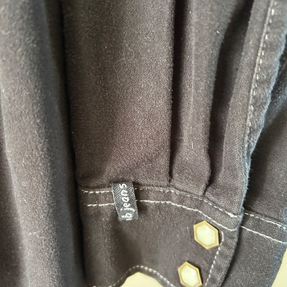 Men's Levi's Silver Tab Snap Button Long Sleeve Collared Shirt Black - Picture 4 of 4